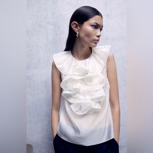 H&M Flounce-Trimmed Top - NWT